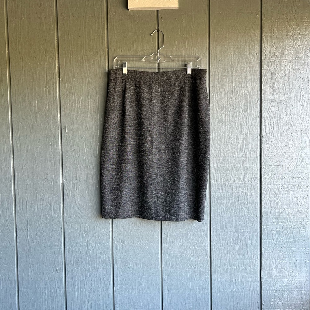 Classiques for Nordstrom Wool Blend Textured A-Line Office Fall Winter Skirt